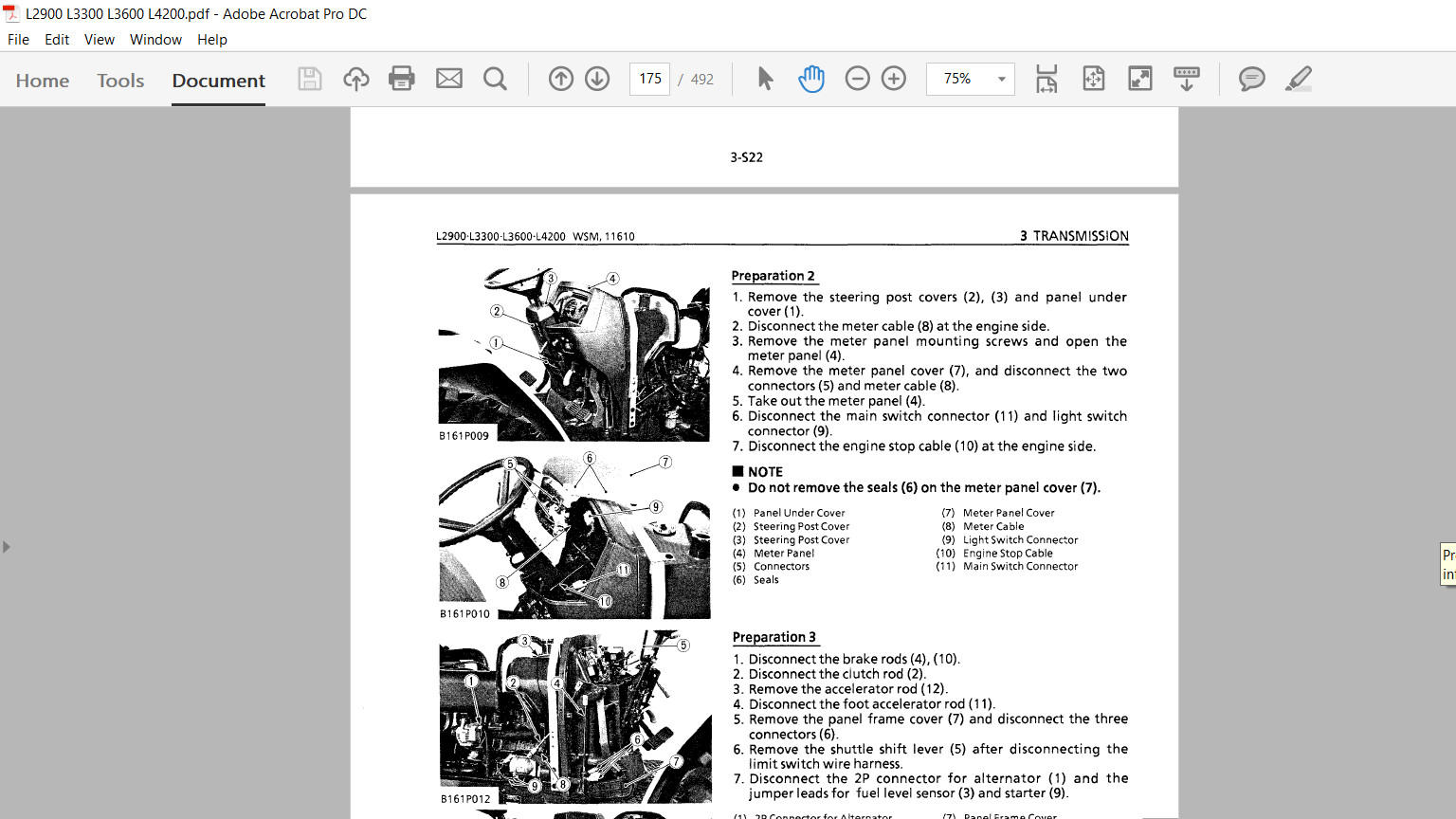 Kubota L2900 L3300 L3600 L4200 Tractor Service Repair Manual On USB