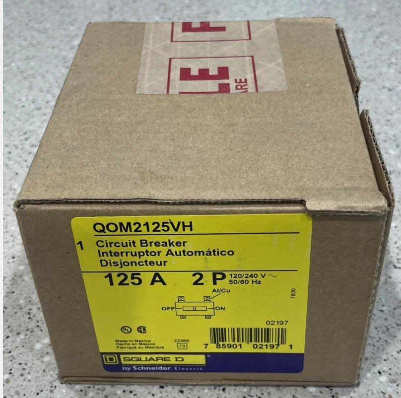 Square D QOM2125VH 125 Amp 2Pole 120/240V Main Circuit Breaker *FACTORY SEALED*