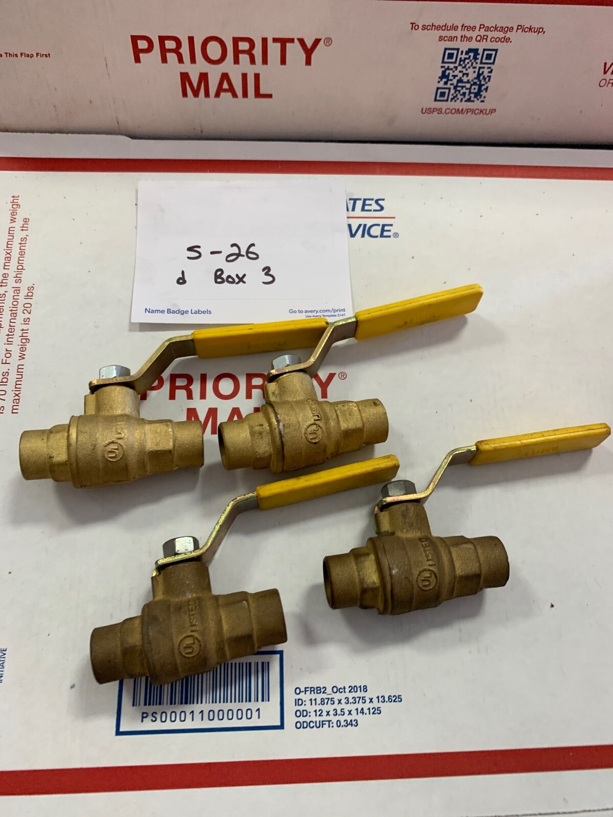 Lot Of 4 IUSA Lead Free 1/2″ sweat full port ball valve Made In Mexico