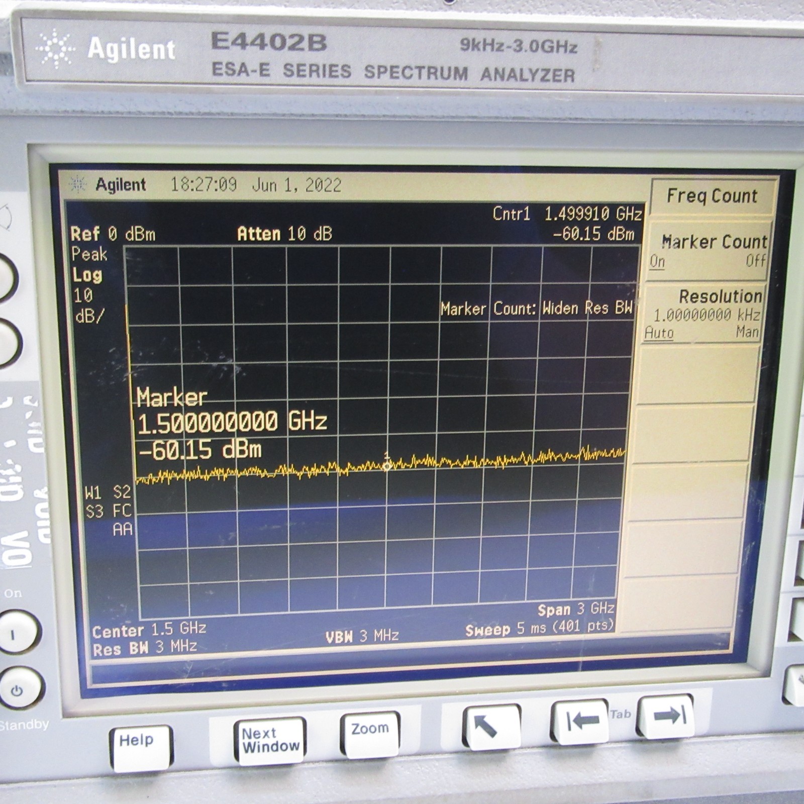 Agilent HP Keysight E4402B Spectrum Analyzer 9 kHz–3.0 GHz ESA‑E T12-D14