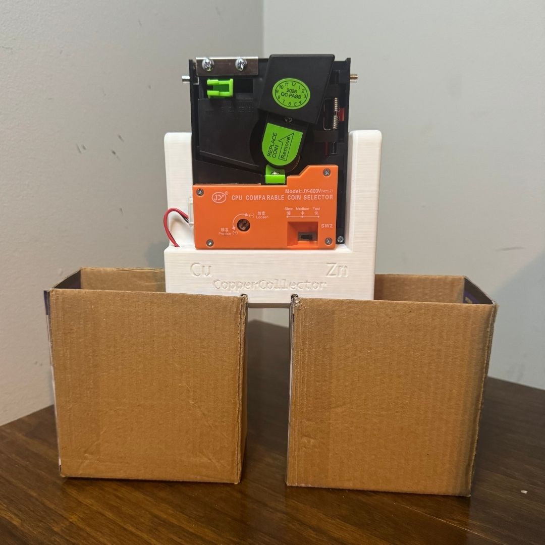 The Copper Collector -Copper Cent Penny & Silver coin sorter- with Power Supply