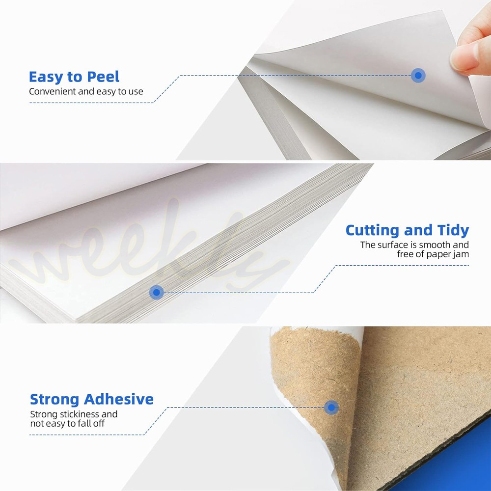 100 8.5×5.5 Shipping Labels Half Sheet Self Adhesive Straight / Round Corner US