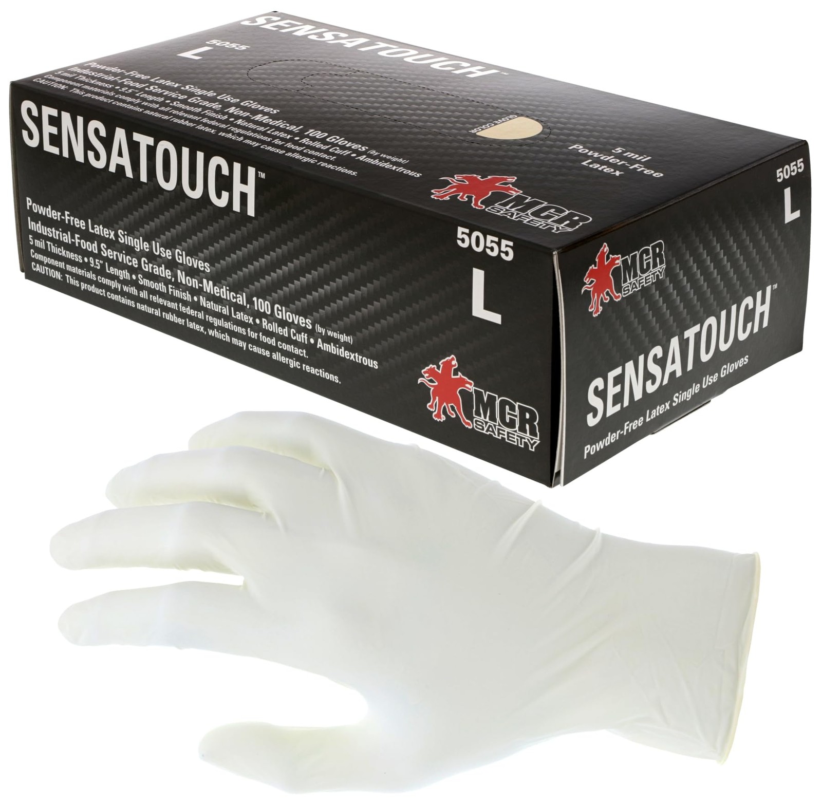 MCR Safety 5055XL SensaGuard Industrial Grade Latex Double Chlorinated