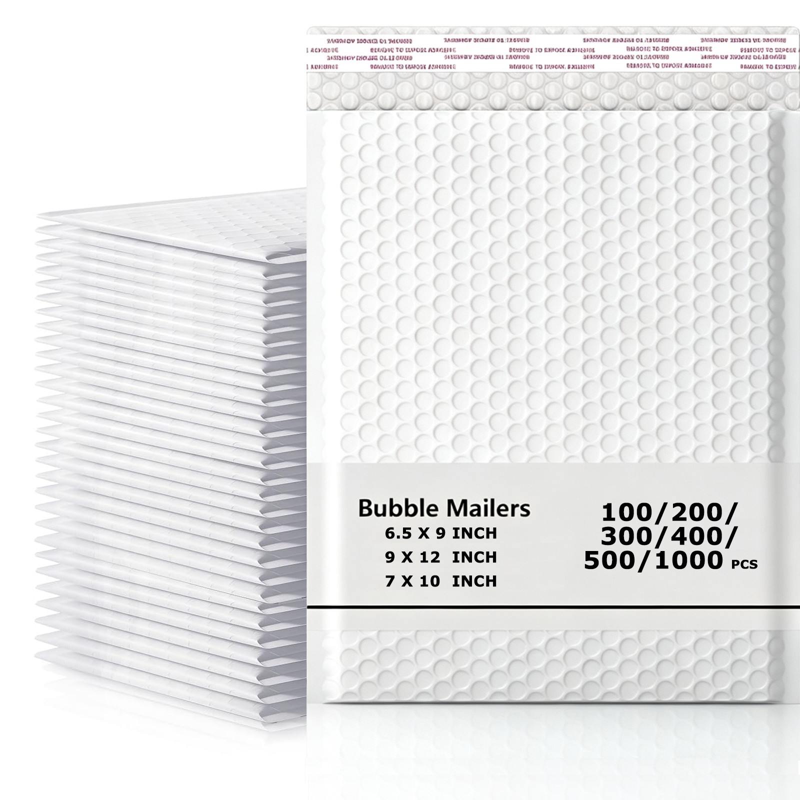 Any Size White Poly Bubble Mailers Shipping Mailing Padded Bags Bubble Envelopes