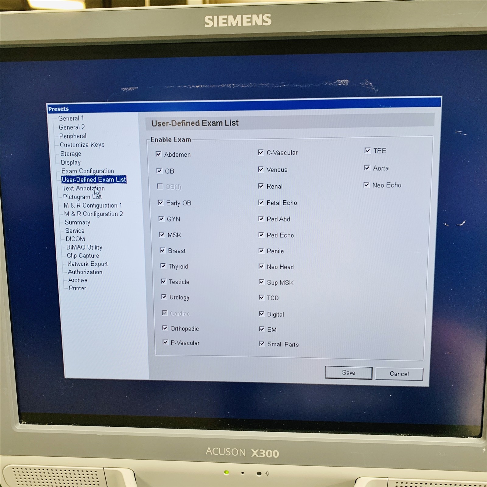 Siemens Accuson X300 Premium *Mfg 2012* Cardiac/OB Imaging Ultrasound 10566144