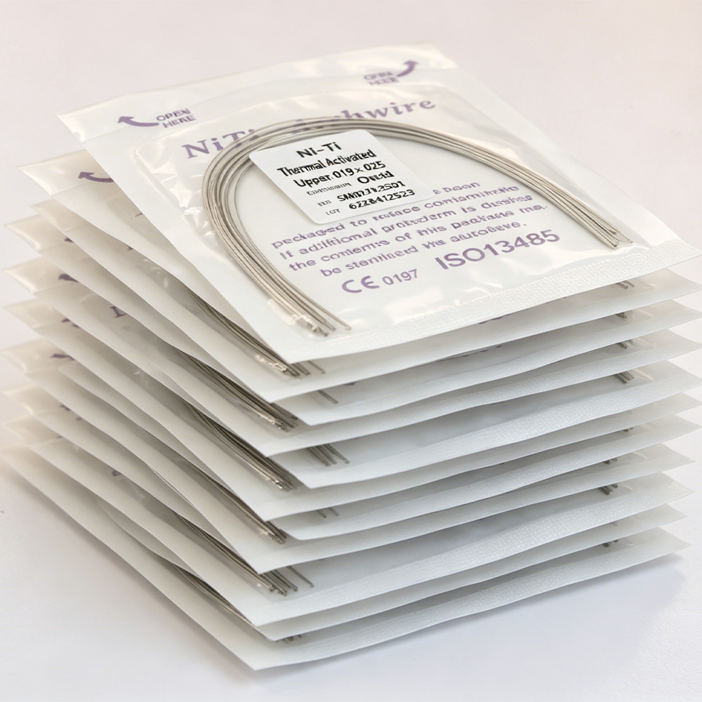 Dental Ortho Heat Thermal Activated Niti Rectangular Arch Wire Ovoid Form