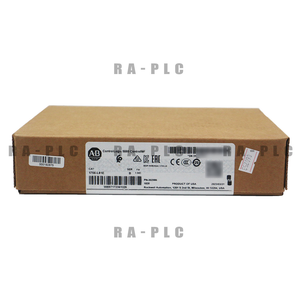New Allen-Bradley 1756-L81E ControlLogix 5580 Controller with 3 MB User Memory