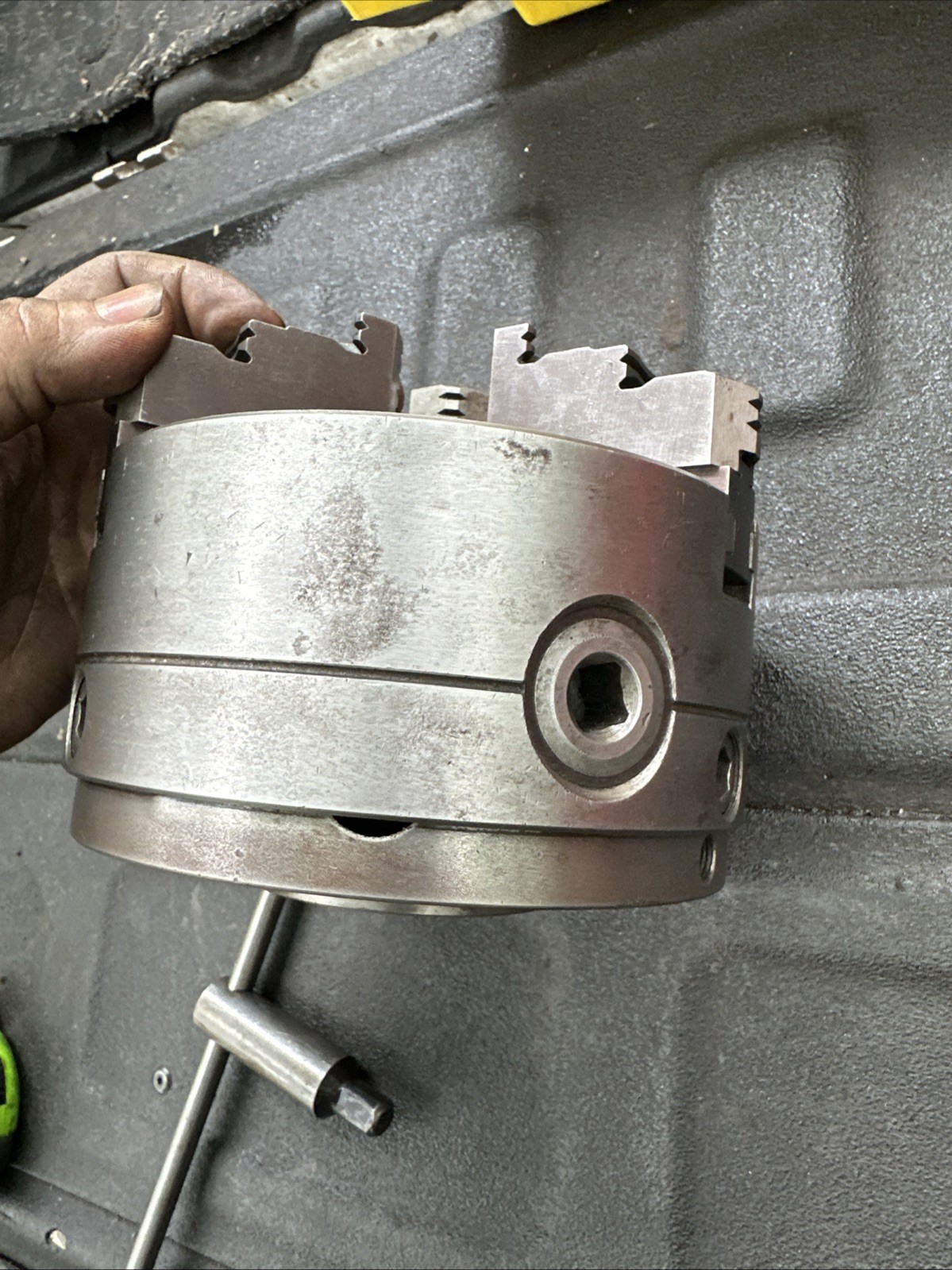 Hardinge Taper 6-1/4″ Bison 3 Jaw (2pc) Metal Lathe Chuck Poland Adjustru