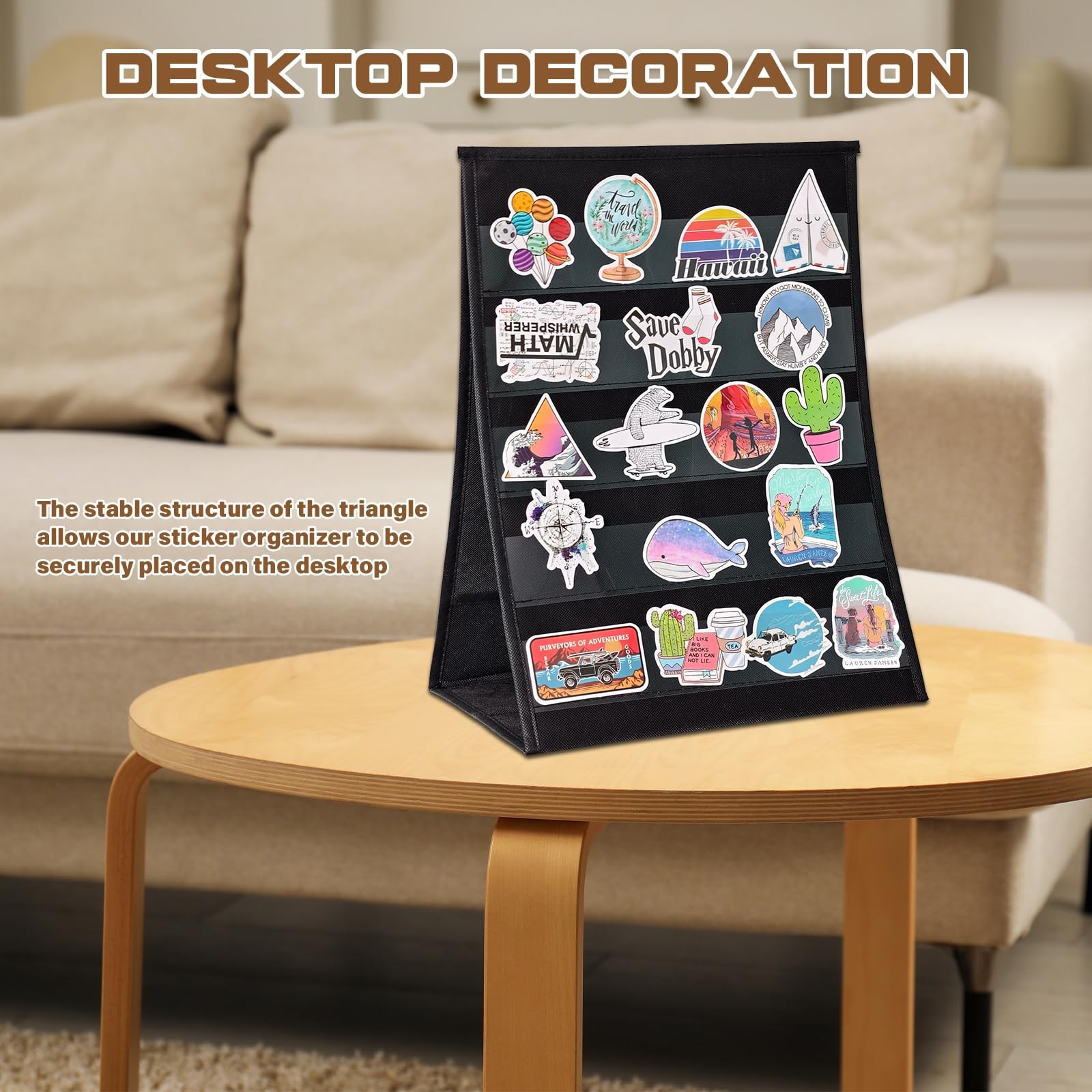 2Pcs 5 Tier Stickers Display Stand for Vendors, Double-Sided Sticker Holder D…