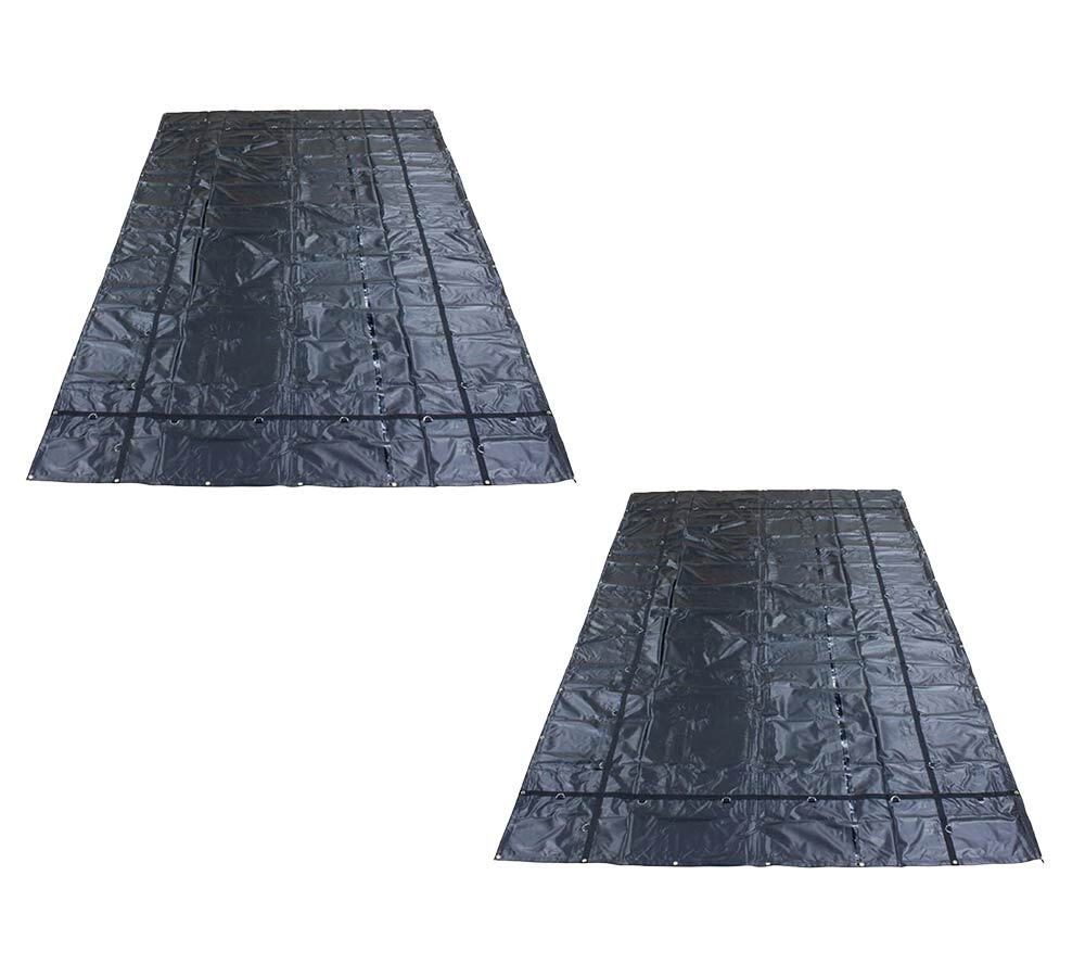 2 PK 12’x20′ Heavy Duty Smoke Tarp for Flatbed Truck 18 Oz Vinyl Load Coverin…
