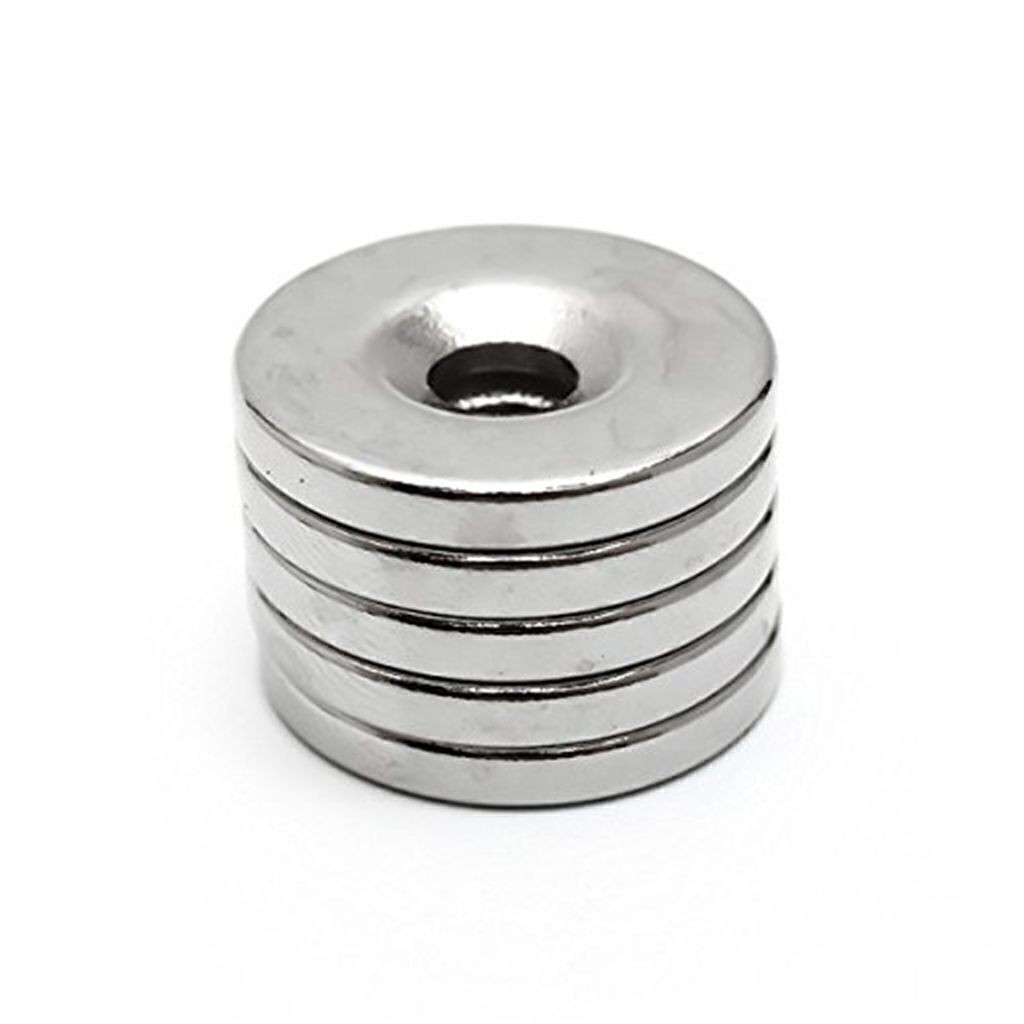 10/30/50Pcs Strong Countersunk Ring Magnets Hole 5mm Rare Earth Neodymium 25*3mm