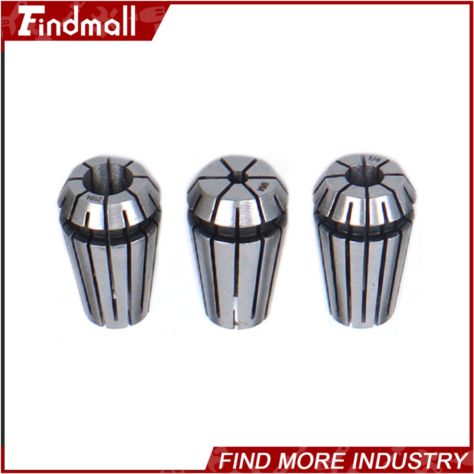 Findmall 19pcs ER16 Collet Set Complete Sizes including all 16th 32nds & 64th