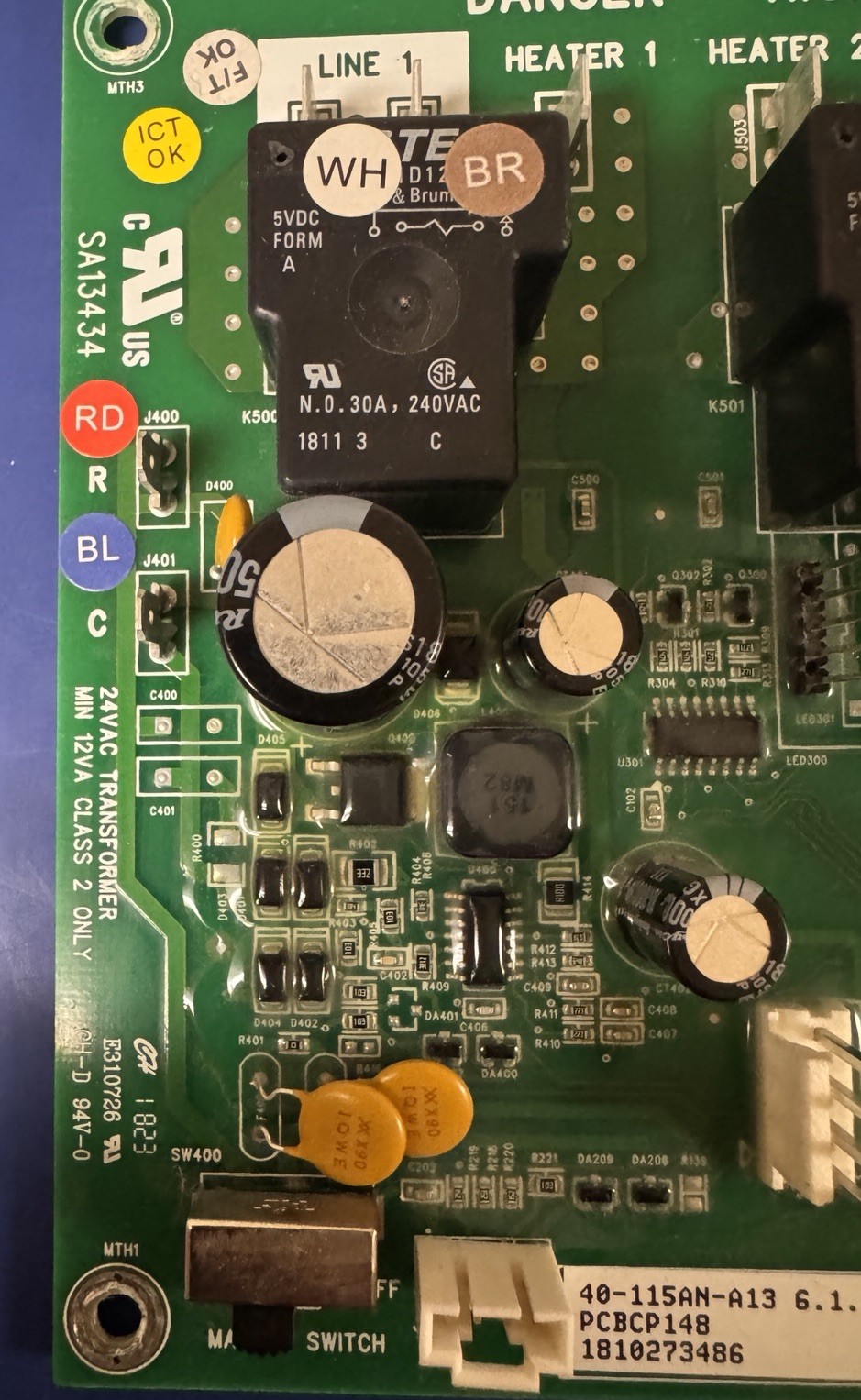 Amana PTAC Control Circuit Board PCBCP148 40-115AN-A13 PWB-1274A1-0000 . Tested