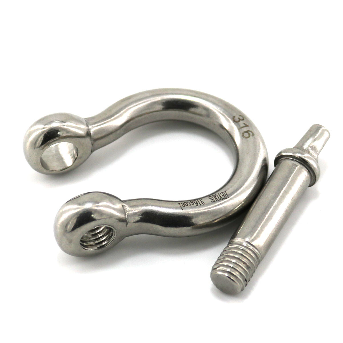 10 Pack 1/5″ Mini Shackle D Rings Stainless Steel Small Anchor Rigging Shackle
