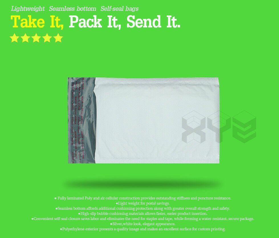 #0 6×10 6×9 Poly Bubble Mailer Padded Envelope Shipping Bags 25,50,100,250,500