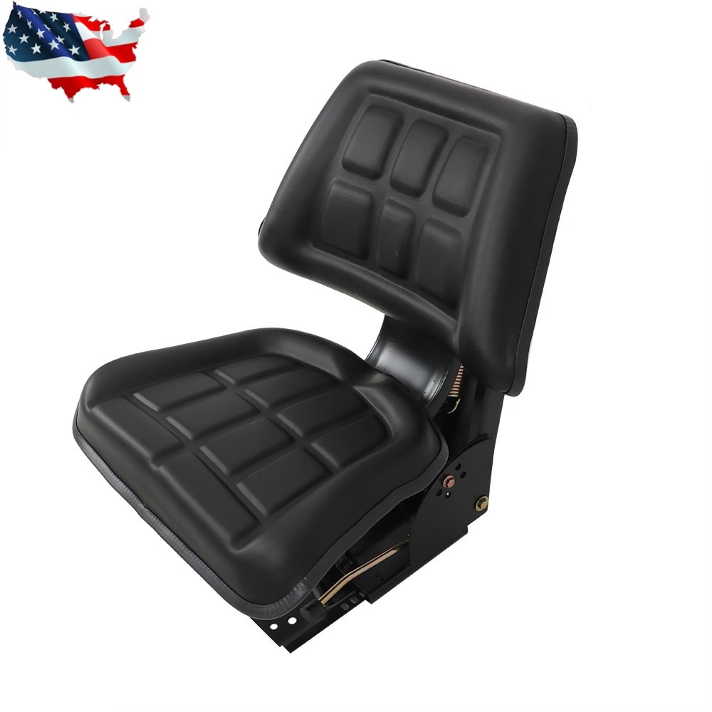 Black Universal Tractor Suspension Seat For Massey Ferguson Ford / New Holland