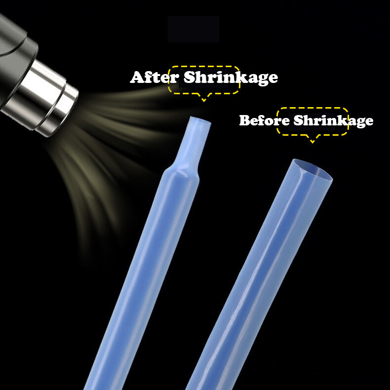 1.7:1 Clear PTFE Heat Shrink Tubing 260°C HIGH TEMP Tube Sleeving 0.5mm to 40mm