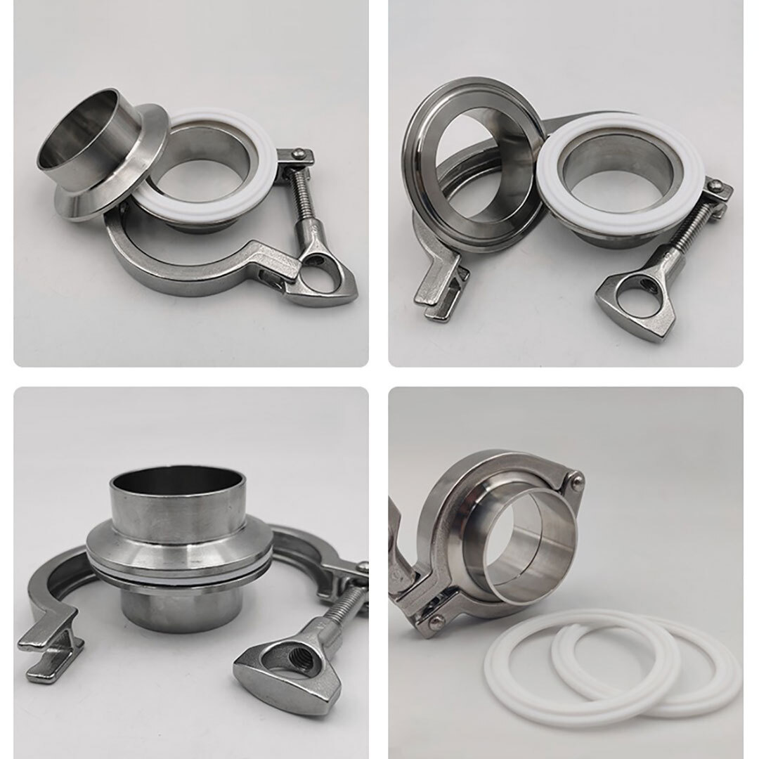Silicone / PTFE Sanitary Clamp Gasket ID 15-197mm Tri Clamp Ferrule Pipe Fitting