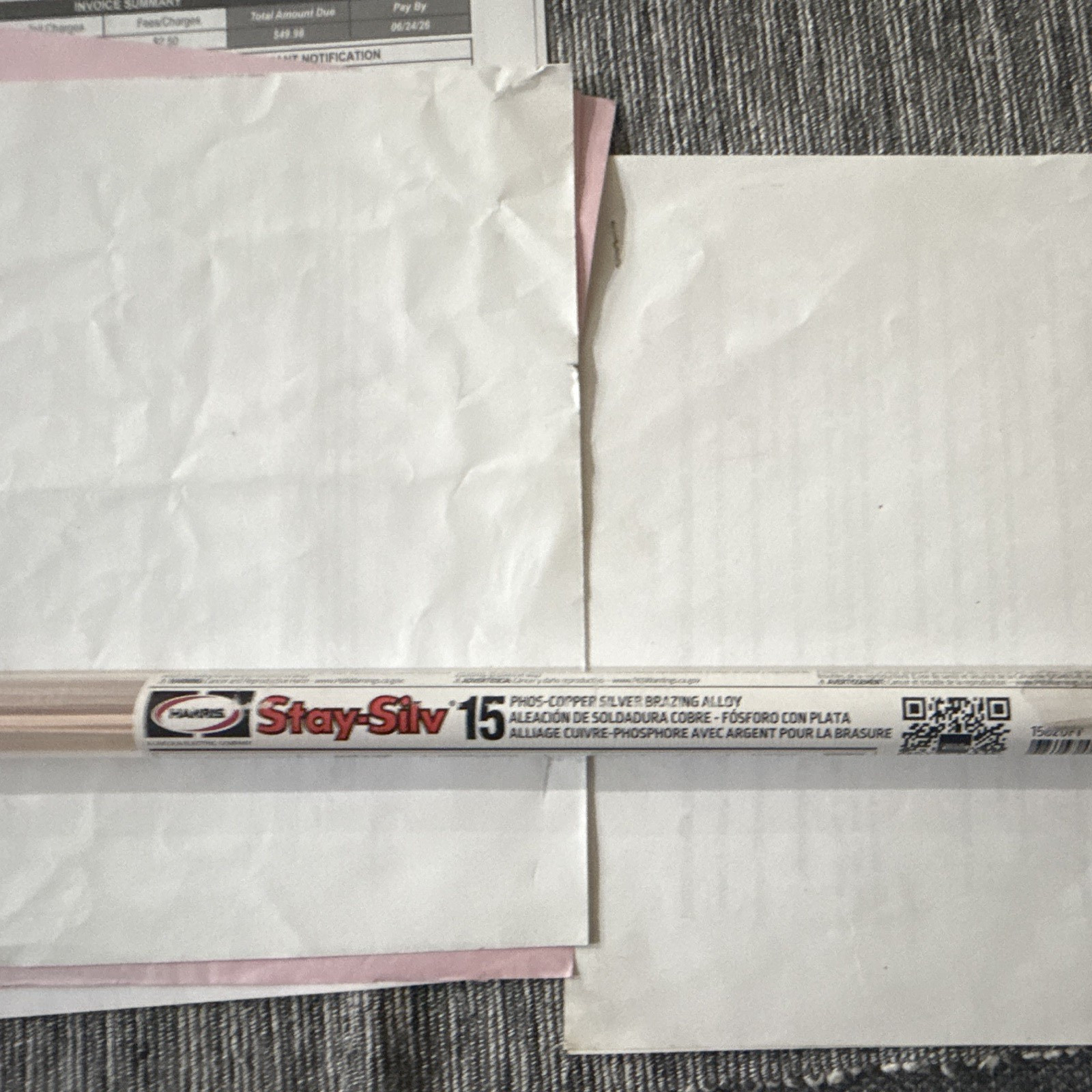 Harris Stay-Silv 15 Silver Brazing Alloy Rod 18 in AWS Classification BAg-5