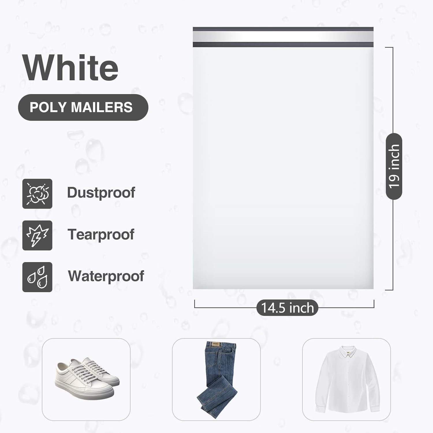 POLY MAILERS Envelopes Self Sealing Plastic Mailing Bags Size 6×9 7.5×10.5 10×13