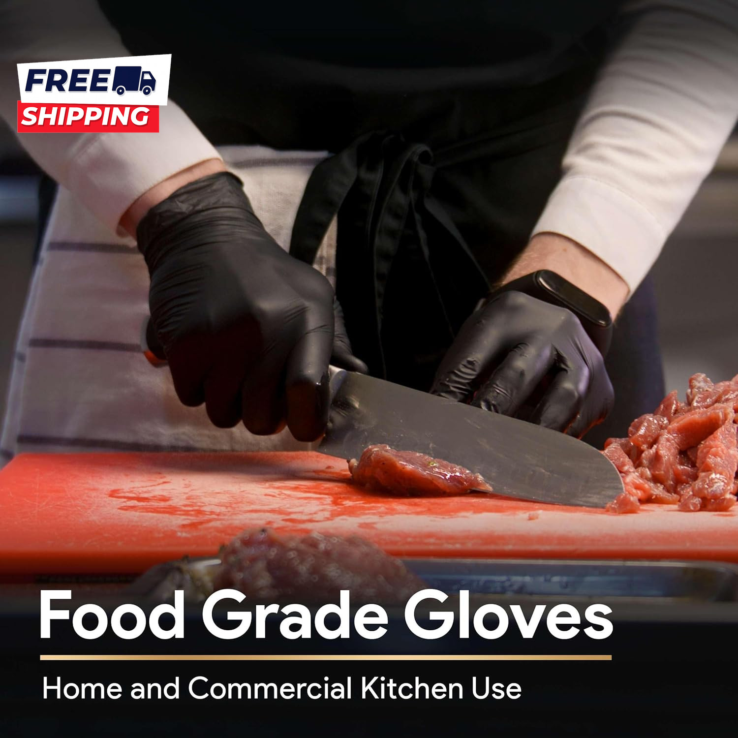6 Mil Black Nitrile Gloves Heavy Duty Mechanic and Food Grade Glove