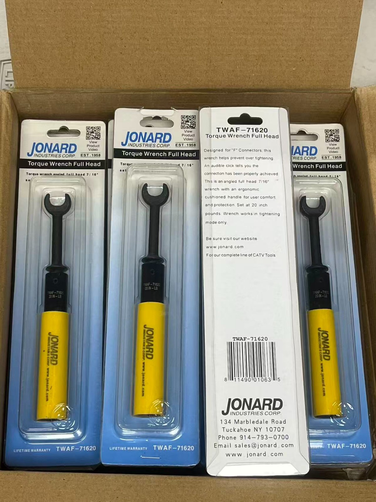 2 PCS ,Jonard TWAF-71620 7/16″ Full Head Torque Wrench 20 in-lb for F Connectors
