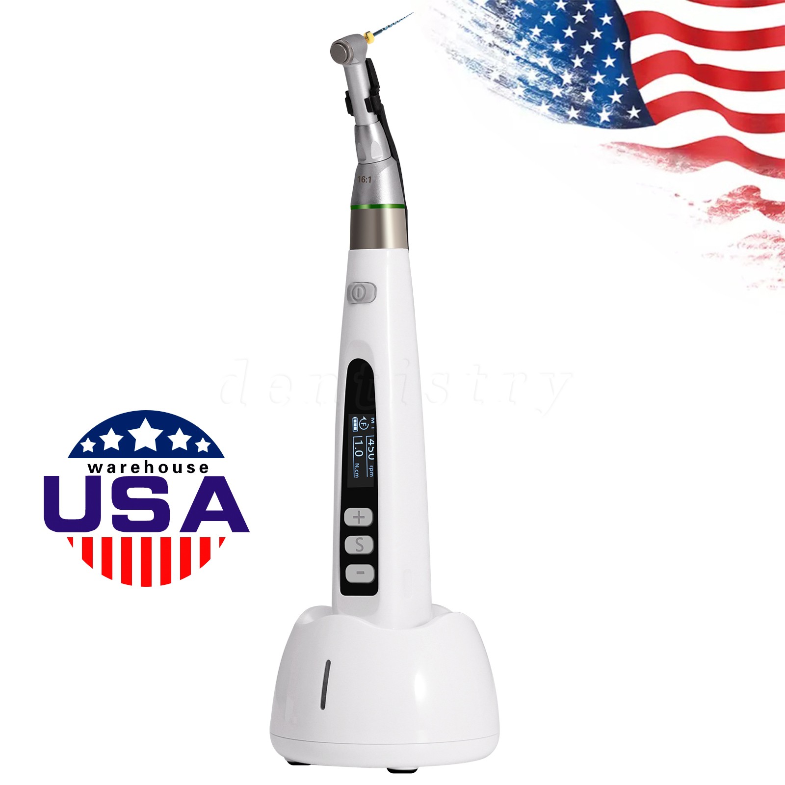 Dental Lab MARATHON Electric Micromotor Polisher+Contra Angle Straight Handpiece