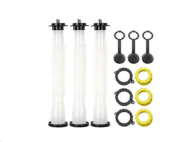 KP- 3 SETS EZ Pour Durable Gas Can Spout Replacement -Fits Midwest/Blitz/Scepter
