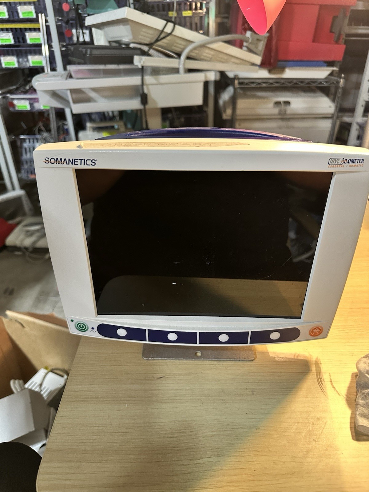 Somanetics 5100C Patient Monitor Oximeter Cart Mounted Emergency Medicine