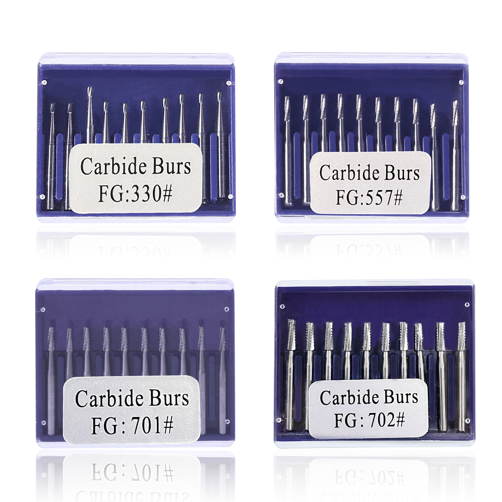 10pcs/1Pack Dental Tungsten Carbide Drill Burs FG Bur for High Handpiece XZS