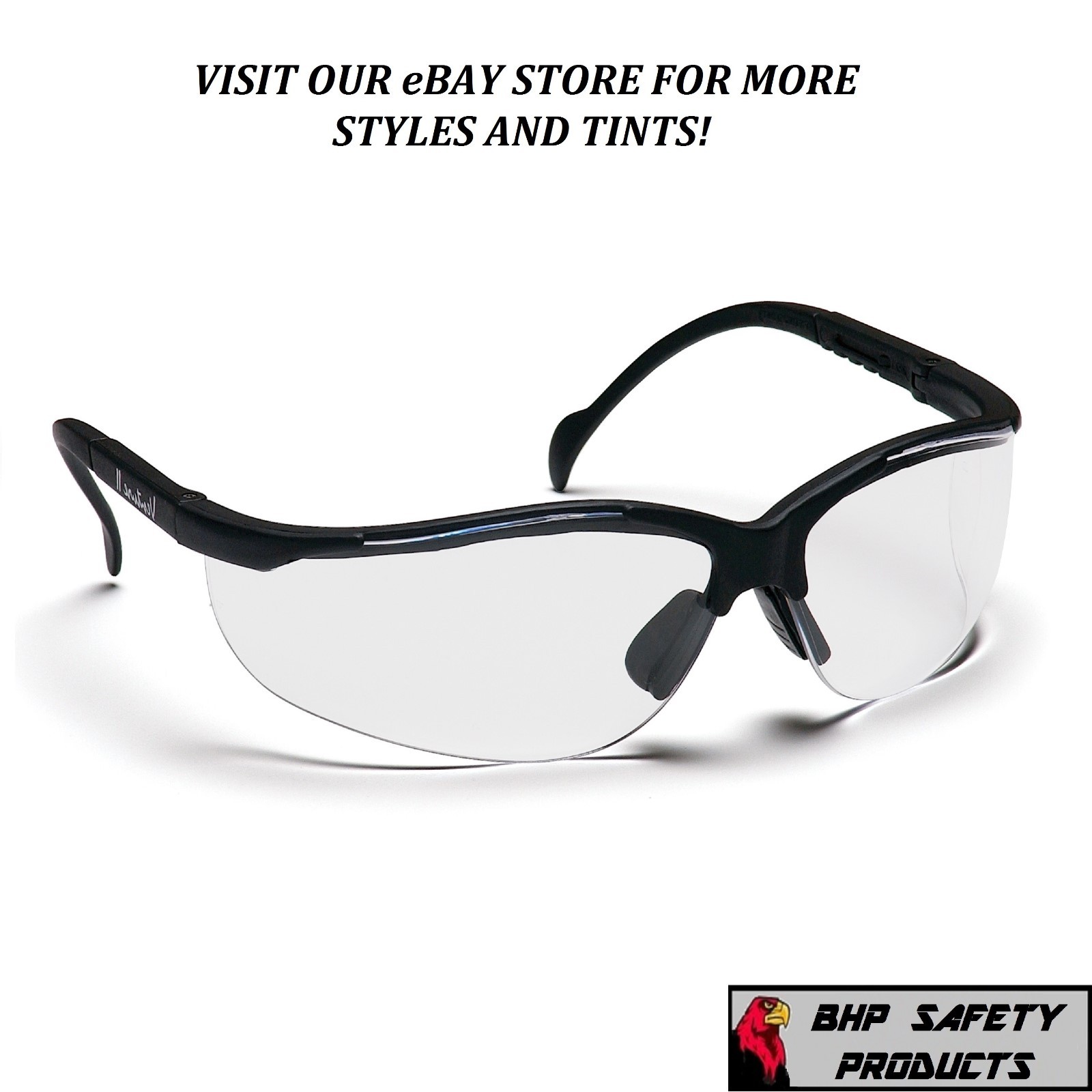PYRAMEX VENTURE II SAFETY GLASSES GRAY LENS WORK SUNGLASSES SB1820S Z87+