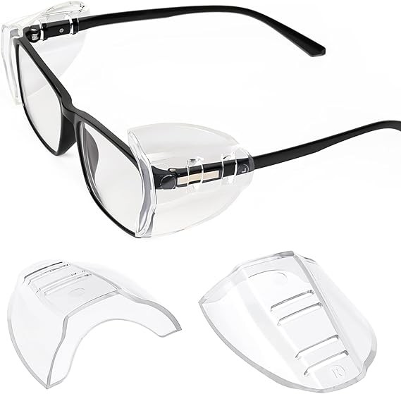 1~200 Pairs Side Shields For Eye Glasses Slip On Safety Glasses Shield Universal