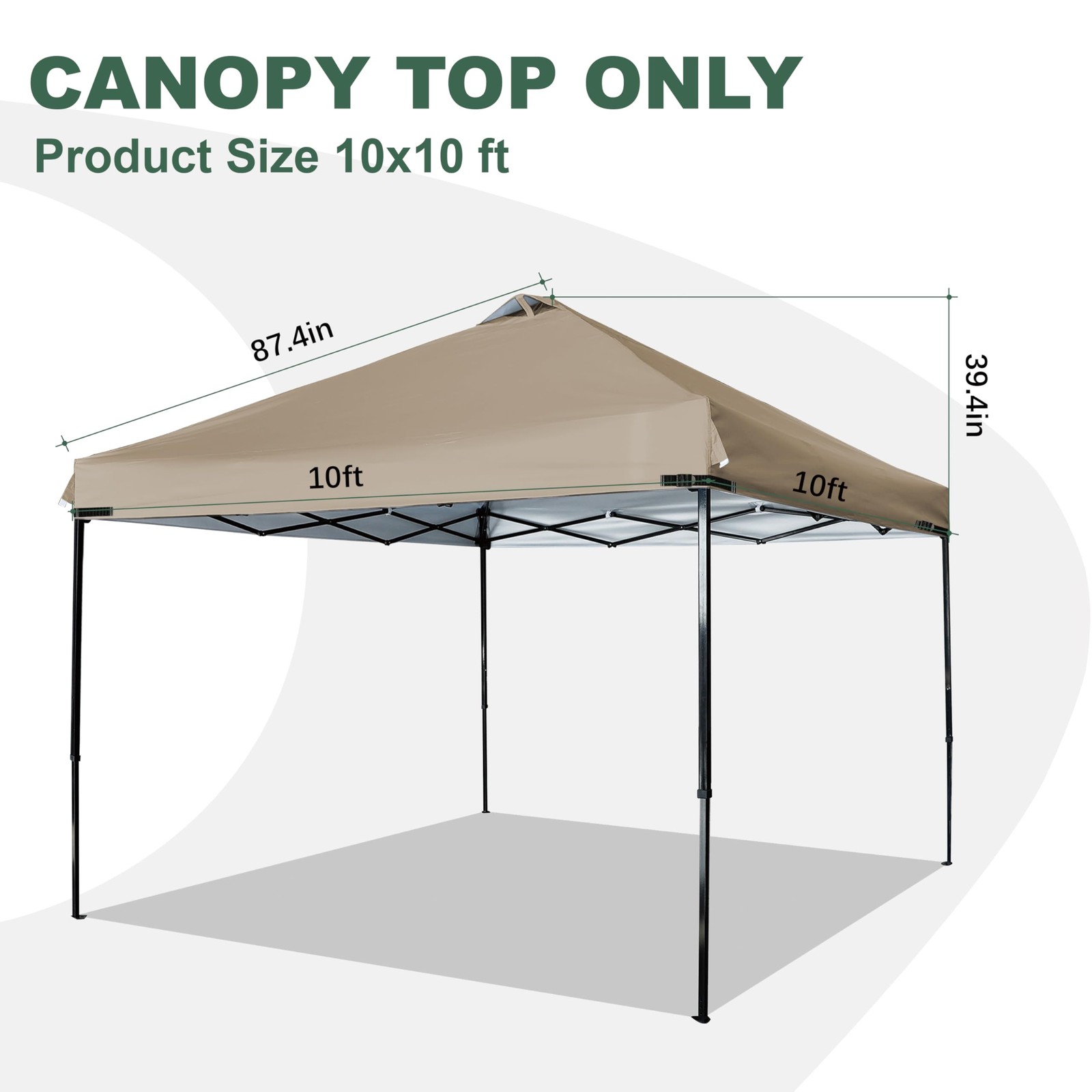 Jancanopy Canopy Replacement Top Silver Coated Air Vent Upgraded Adjustable