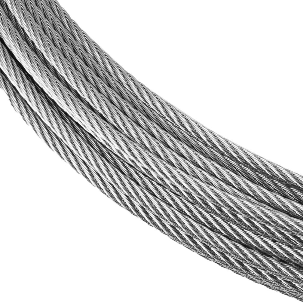 1/16 inch Stainless Steel 304 Aircraft Cable Wire Rope Marine Grade, 33 FT Lengt