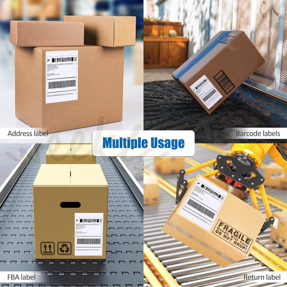 100 8.5×5.5 Shipping Labels Half Sheet Self Adhesive Straight / Round Corner US