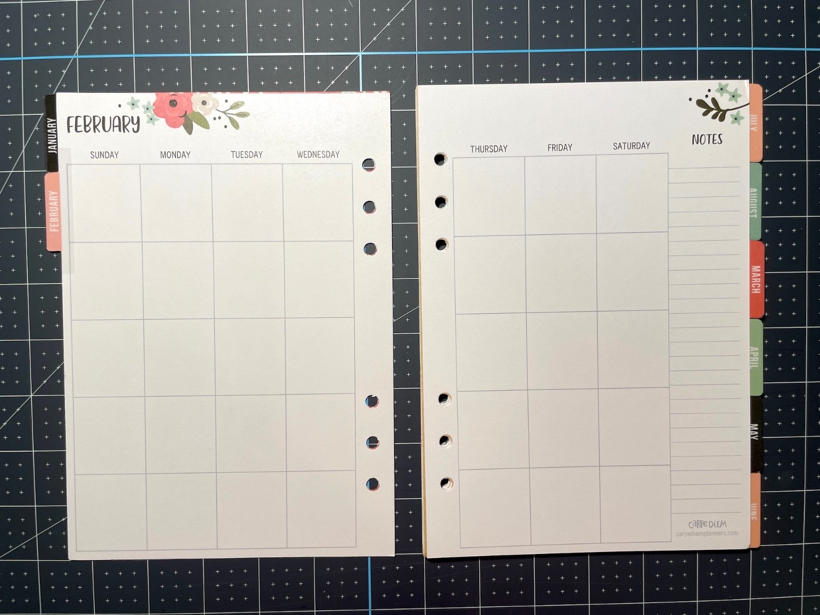 Carpe Diem Undated A5 Monthly Planner Inserts – Bloom
