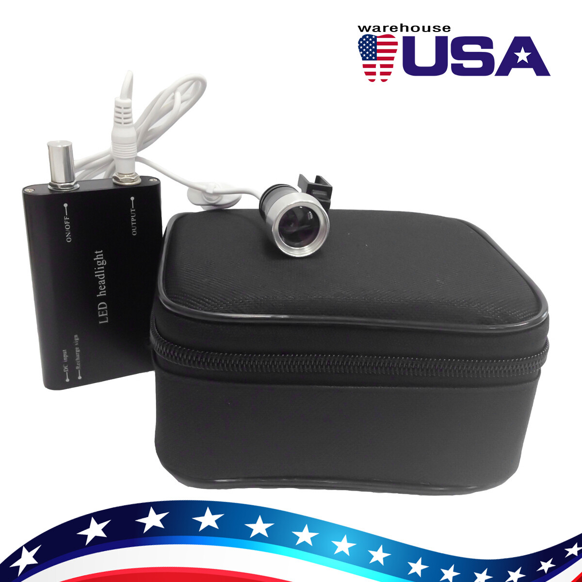 USA Stock Dental Surgical LED Headlight Lamp light for Binocular loupe Magnifier