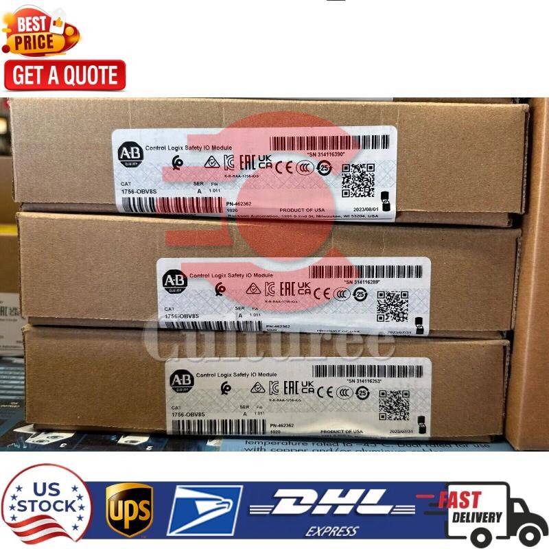 AB 1756-OBV8S ControlLogix Safety I/O Module 1756OBV8S New Sealed US Free Tax
