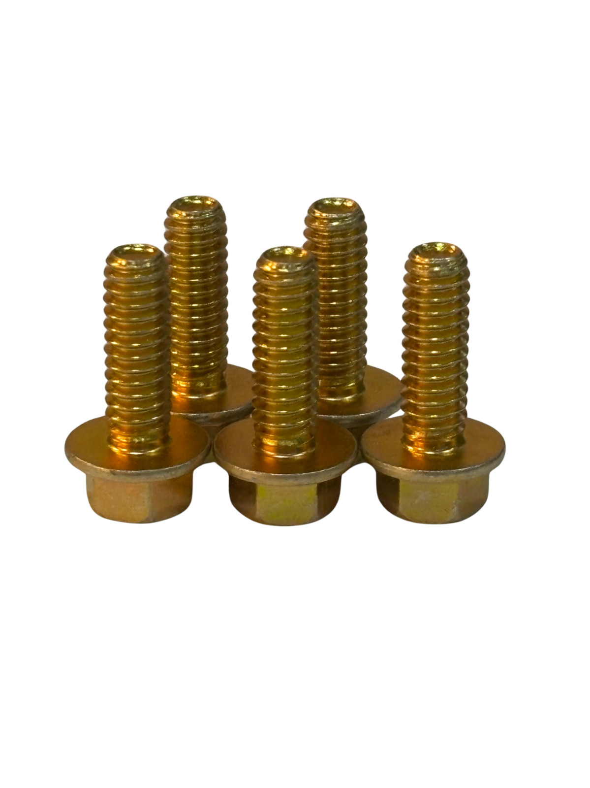 (100 Pcs) 3/8″-16×1 1/4″ Grade 8 Hex Flange Bolt (FT) Zinc Yellow Trivalent
