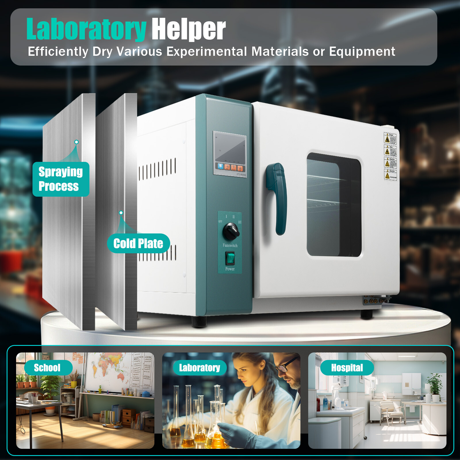 45L 1000W Lab Digital Air Convection Drying Oven Reheating Oven Blast Dry Oven