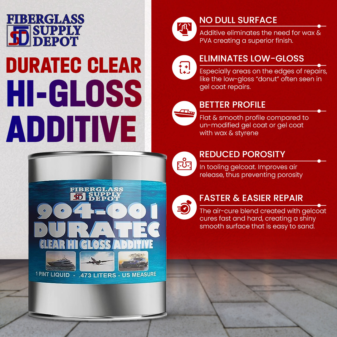 904-001 Duratec Clear Hi-Gloss Additive for Gelcoat (Pint)