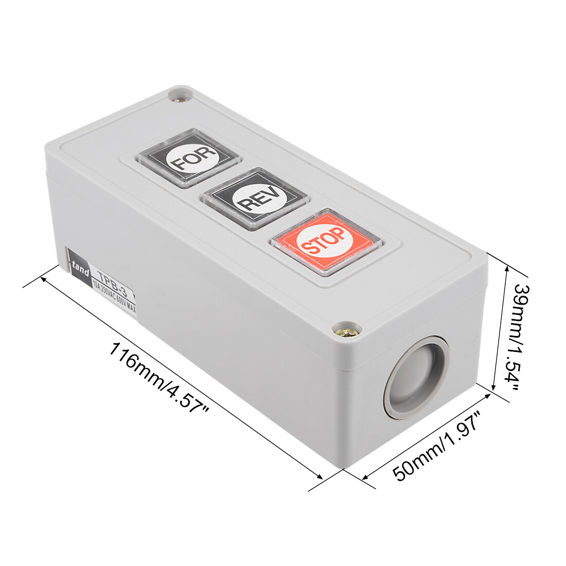 Forward Reverse Stop Momentary Push Button Control Switch Box 10A