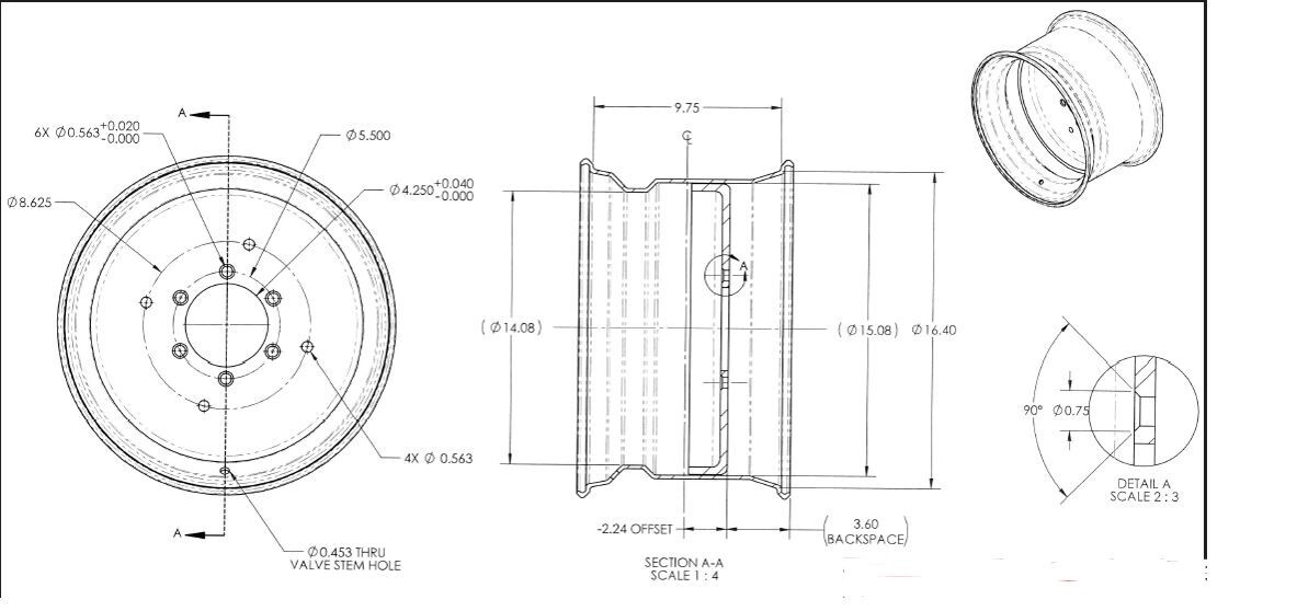 Universal Forklift Steel Rim