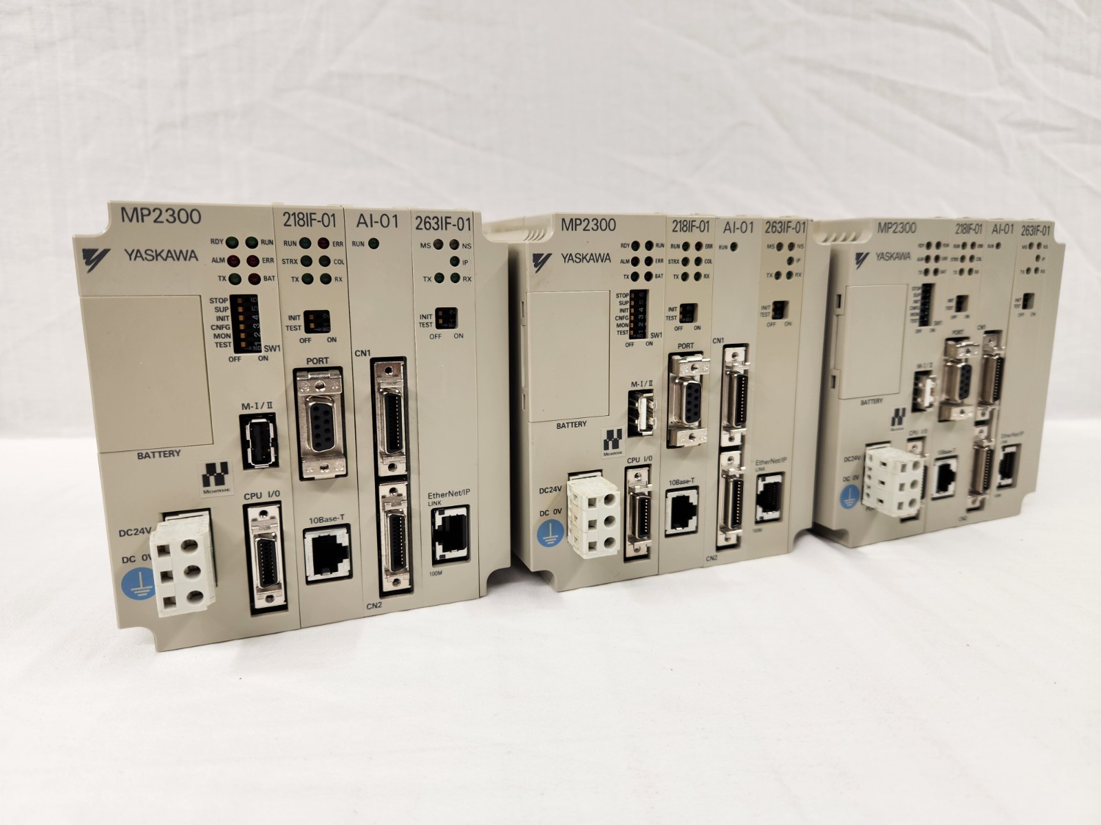 Yaskawa JEPMC-MP2300 Motion Controller CPU Module with 218IF-01/ AI-01/ 263IF-01