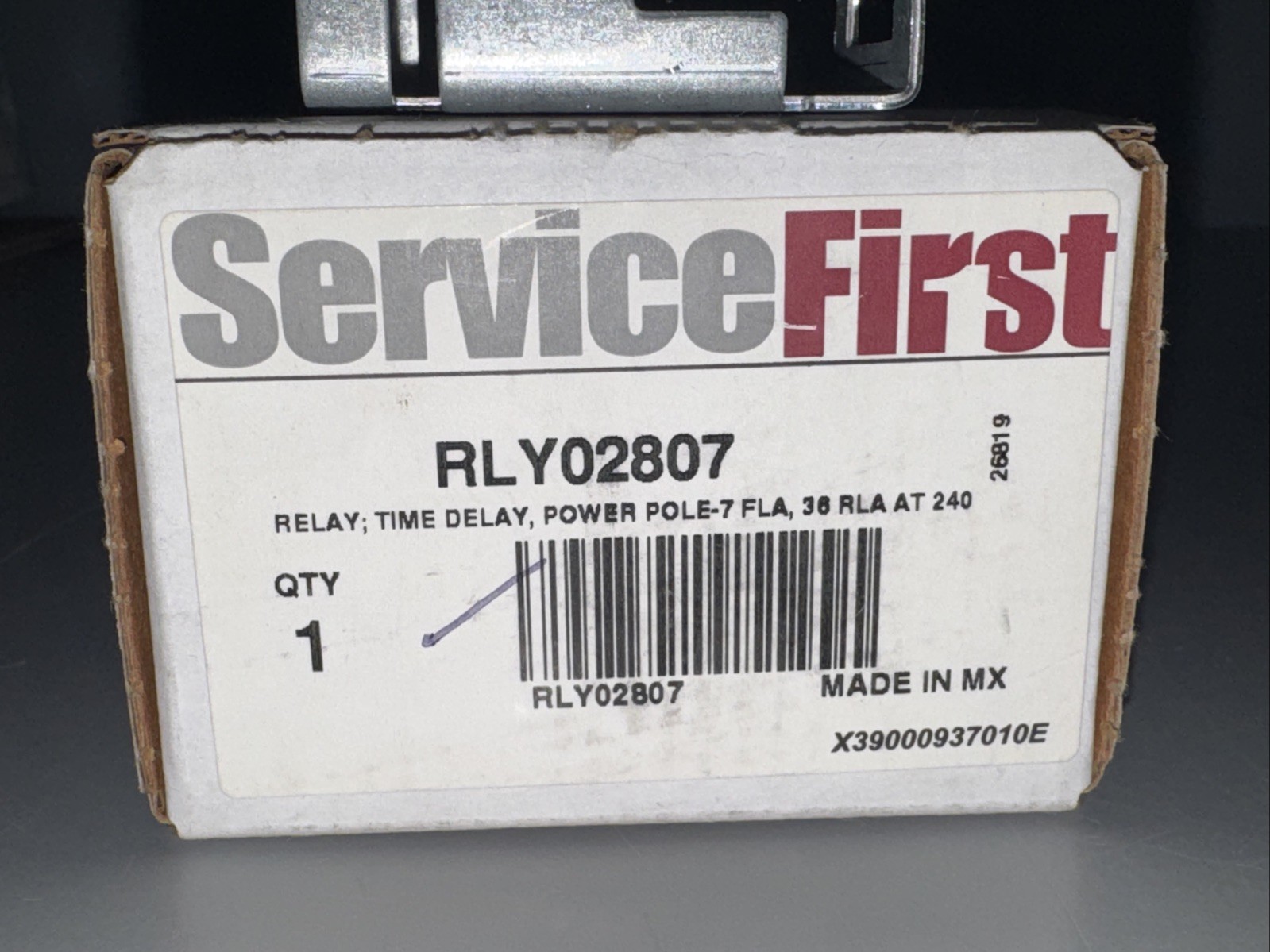 New – Service First RLYO2807 TimeDelay Relay – New