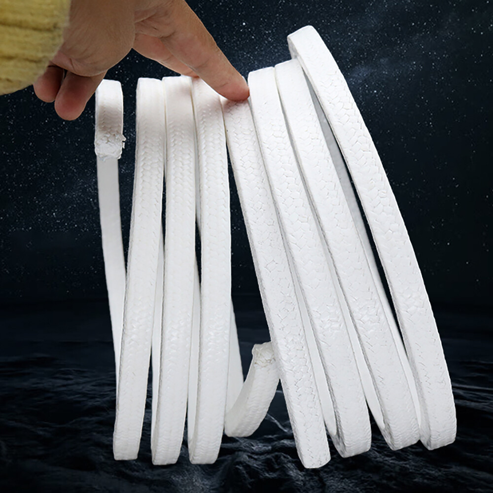 Gland packing /rope/braided Pure PTFE Sizes 4mm to 30mm Rope Shaft seal 1m long