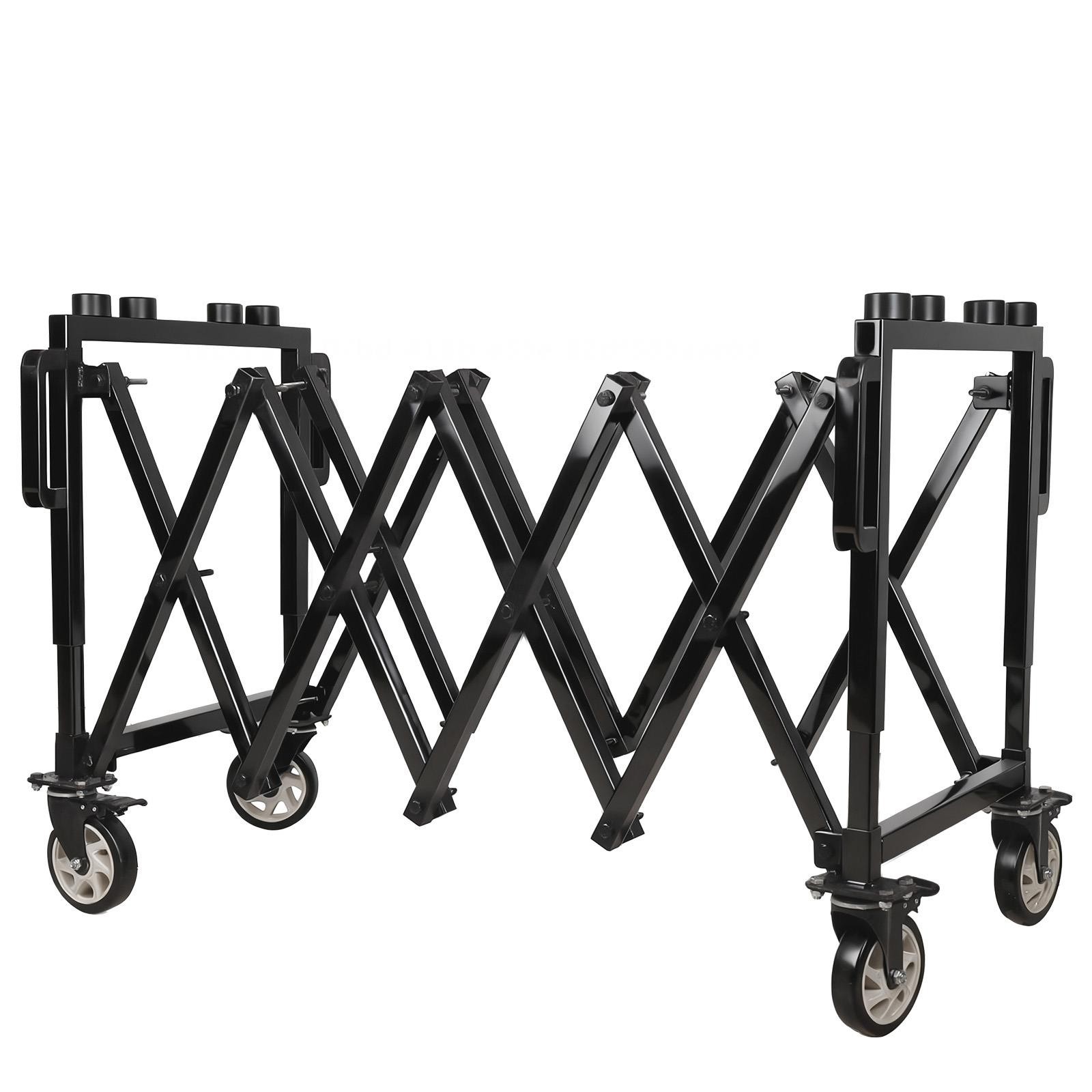 992 Lbs Heavy Duty Funeral Casket Cart Foldable Mortuary Stretcher Stand with Wh