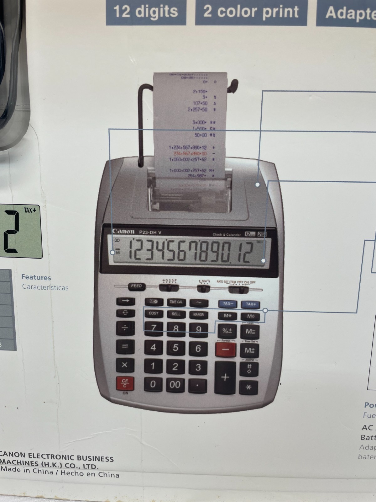 Canon P23-DH V Mini Desktop Printing Calculator and LS-100TS Handheld Calculator