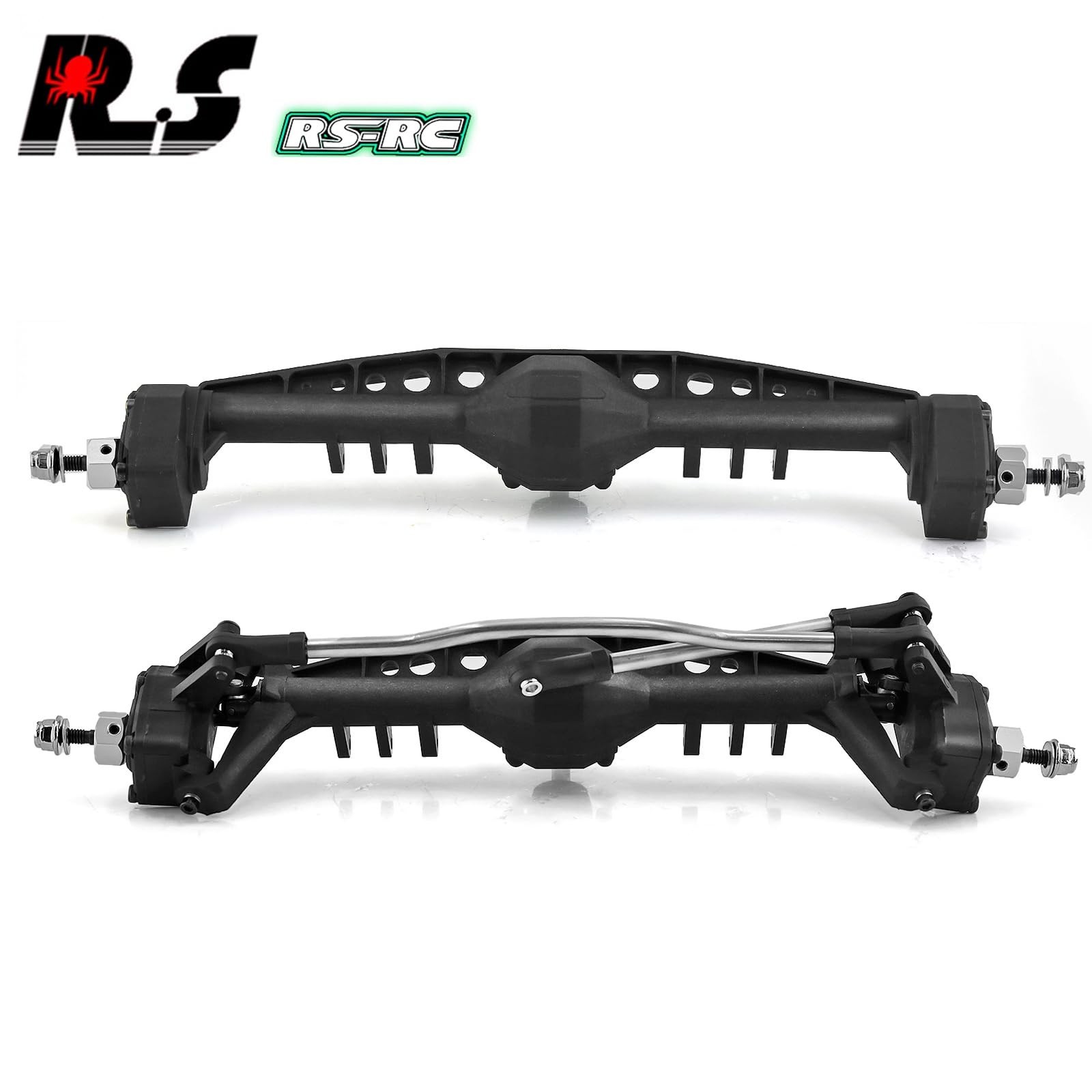 REDSPIDER Front and Rear Plastic Currie F9 Portal Axle Complete ， for Axi