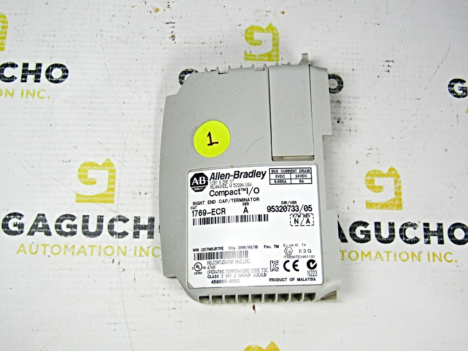 Allen Bradley 1769-ECR Ser A Compact I/O Right End Cap